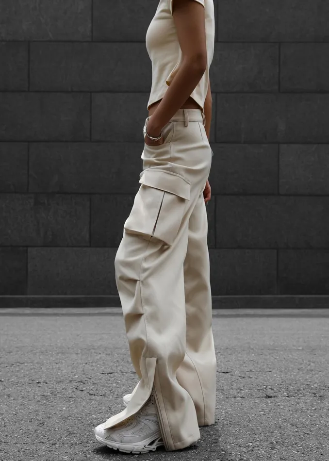 Women Valo Cargo Pants 8211 Beige The Frankie Shop Bottoms