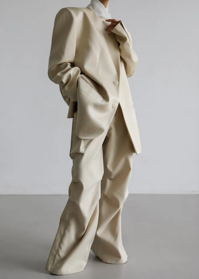 Women Valo Cargo Pants 8211 Beige The Frankie Shop Bottoms