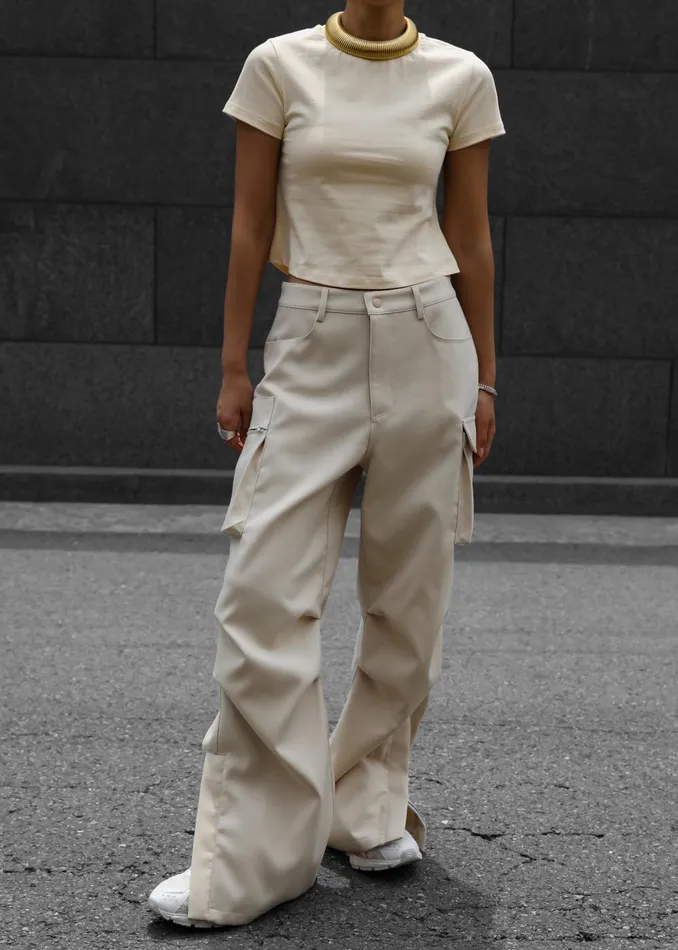 Women Valo Cargo Pants 8211 Beige The Frankie Shop Bottoms