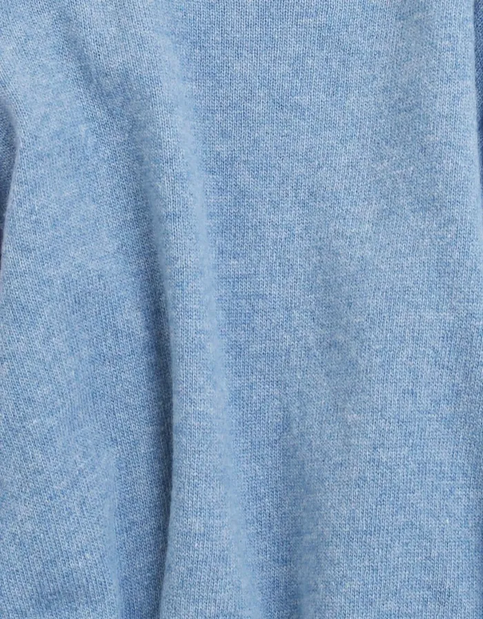 Women Women Classic Merino Wool Crew Stone Blue Colorful Standard Knit Sweaters