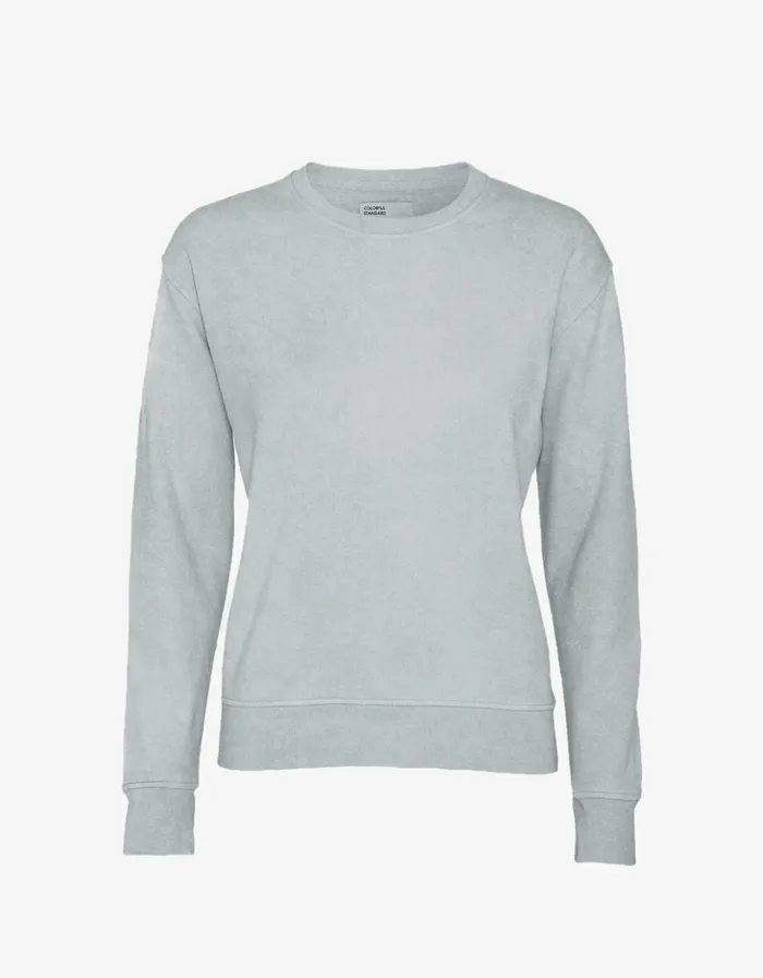 Women Women Classic Organic Crew Faded Grey Colorful Standard Crewneck Sweatshirts