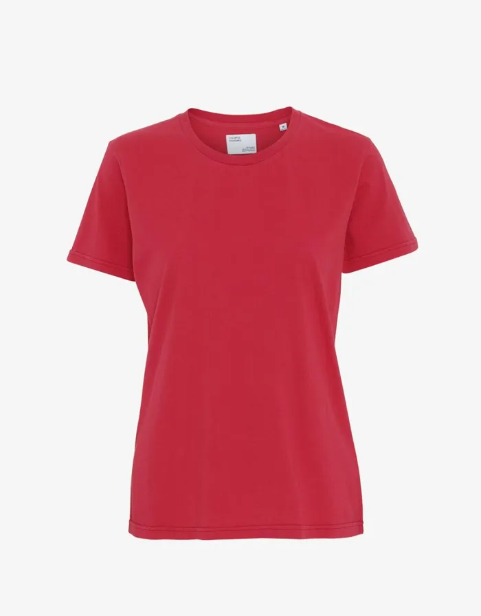 Women Women Light Organic Tee Scarlet Red Colorful Standard TShirts