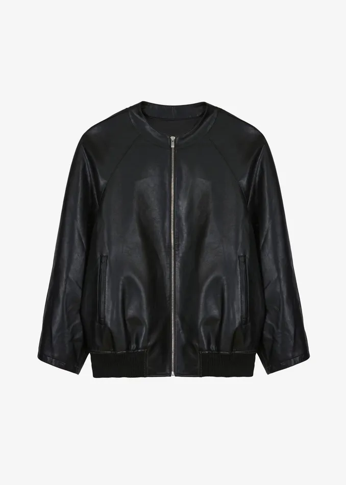 Women Xyla Faux Leather Jacket 8211 Black The Frankie Shop Outerwear