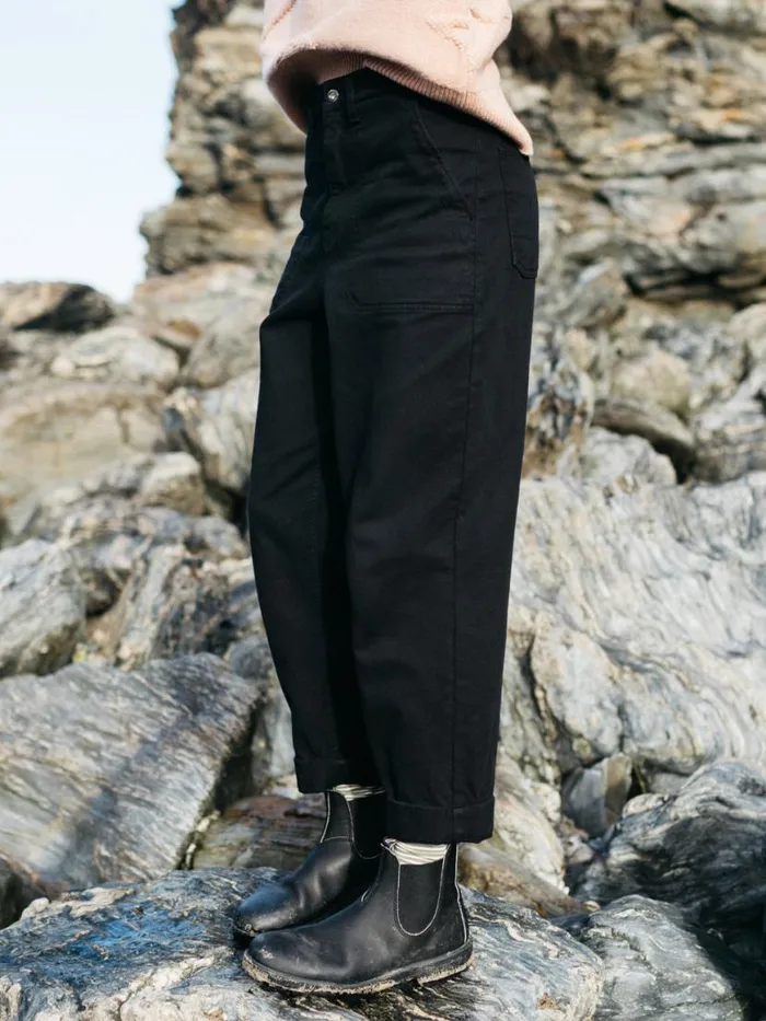 Women Yarrel Canvas Trouser Black Finisterre Trousers and Leggings