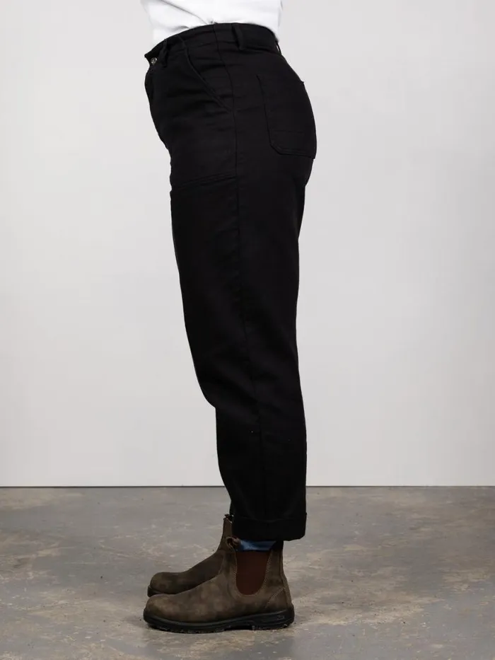 Women Yarrel Canvas Trouser Black Finisterre Trousers and Leggings