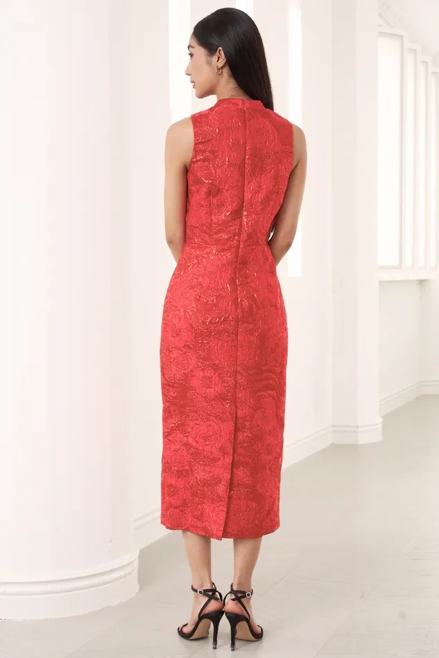 Women YUMI KIM Dresses DION DRESS Lunar Brocade Red