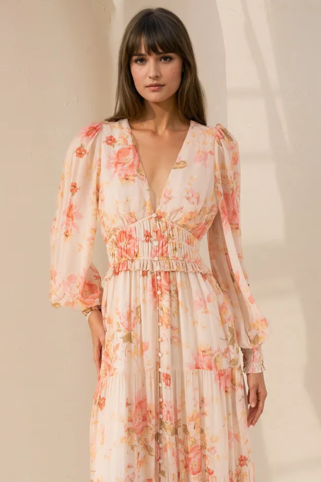 Women YUMI KIM Dresses FRIDA MAXI DRESS Morning Rose Dawn