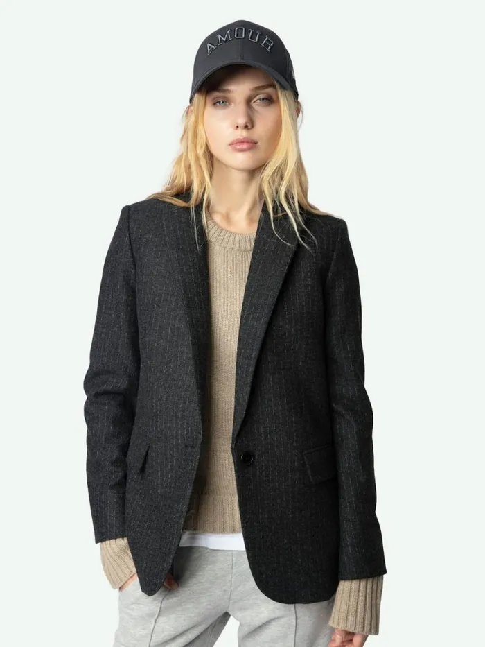 Women Zadig and Voltaire Blazers Valse Blazer Anthracite Women Zadig and Voltaire Blazers Valse Blazer Anthracite