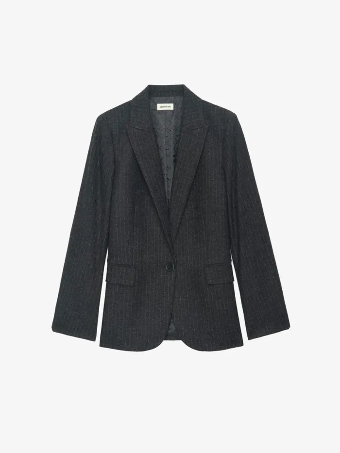 Women Zadig and Voltaire Blazers Valse Blazer Anthracite Women Zadig and Voltaire Blazers Valse Blazer Anthracite