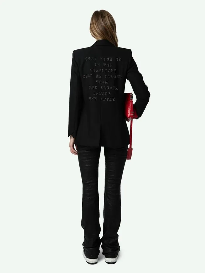 Women Zadig and Voltaire Blazers Valse Diamante Blazer Black