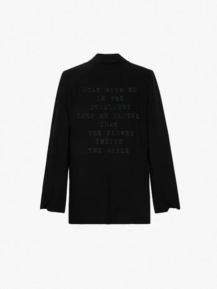 Women Zadig and Voltaire Blazers Valse Diamante Blazer Black