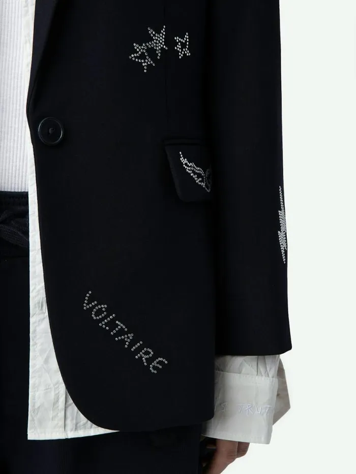 Women Zadig and Voltaire Blazers Valse Diamante Blazer Encre
