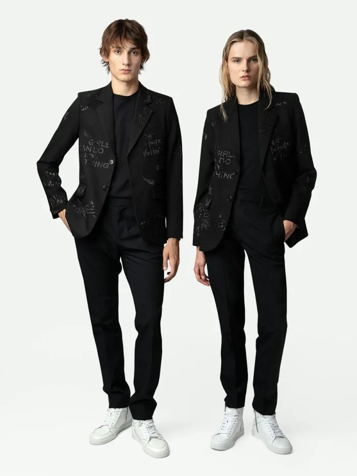 Women Zadig and Voltaire Blazers Vanille Diamant Blazer Black