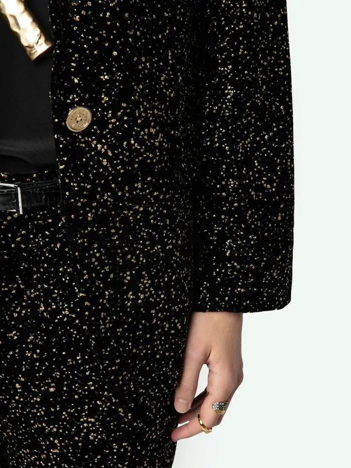 Women Zadig and Voltaire Blazers Velvet Valse Blazer Black