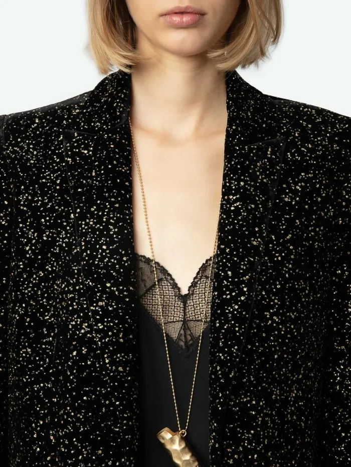 Women Zadig and Voltaire Blazers Velvet Valse Blazer Black