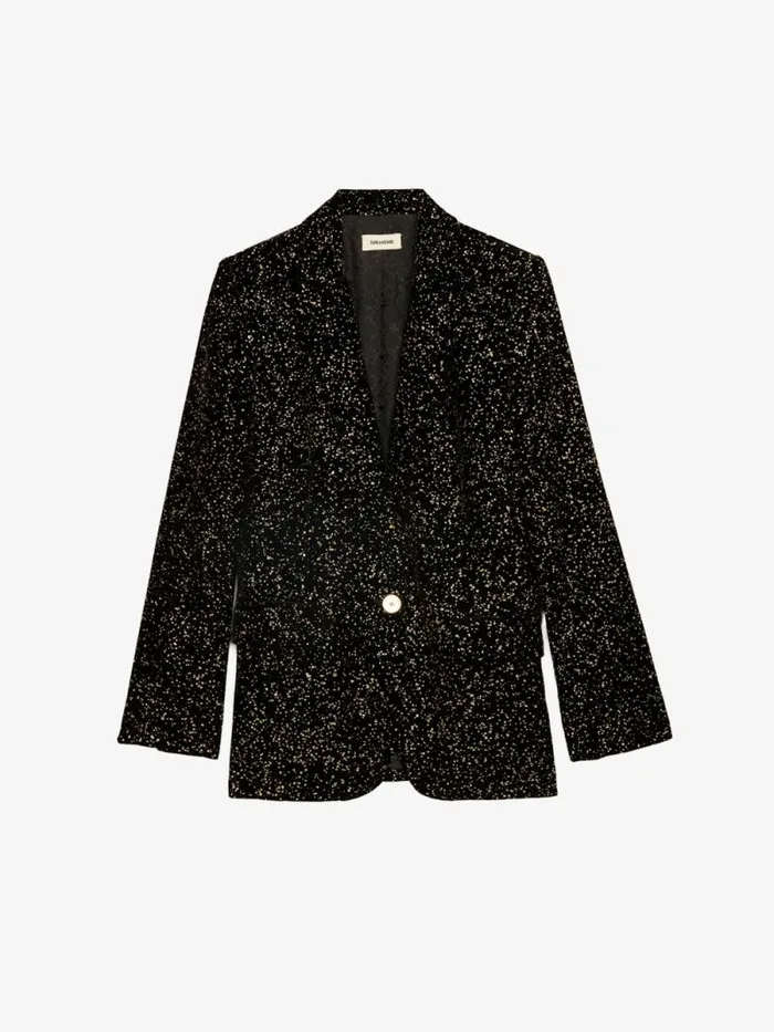 Women Zadig and Voltaire Blazers Velvet Valse Blazer Black