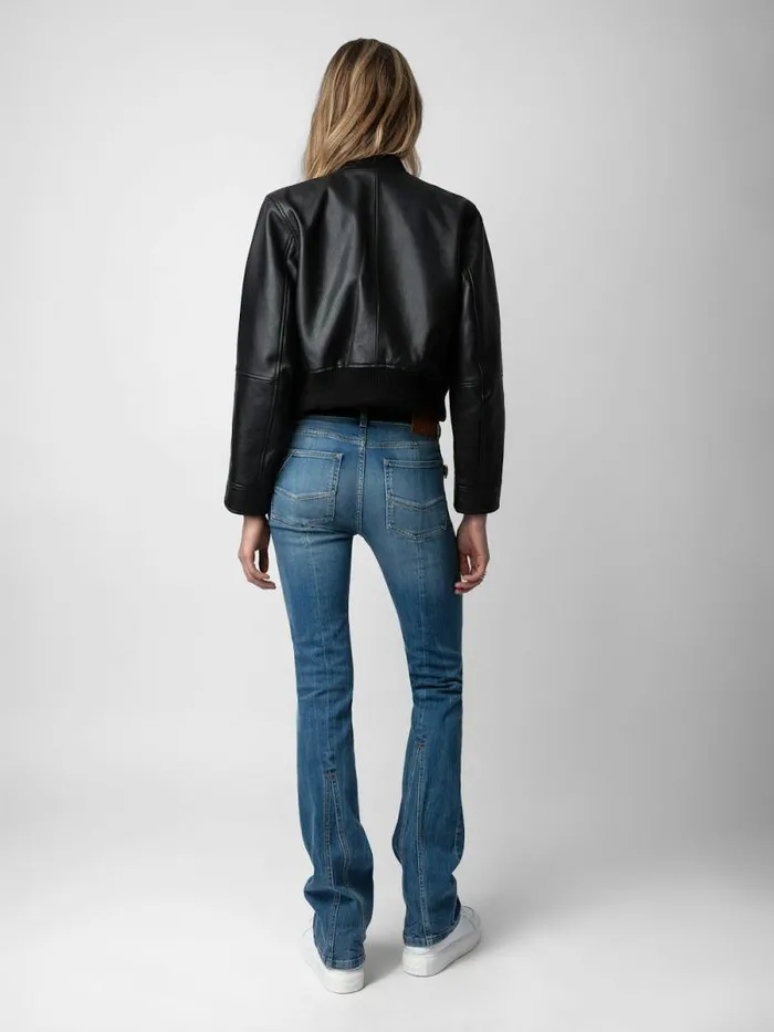 Women Zadig and Voltaire Jackets and Coats Bunta Reversible Leather Jacket Black Women Zadig and Voltaire Jackets and Coats Bunta Reversible Leather Jacket Black