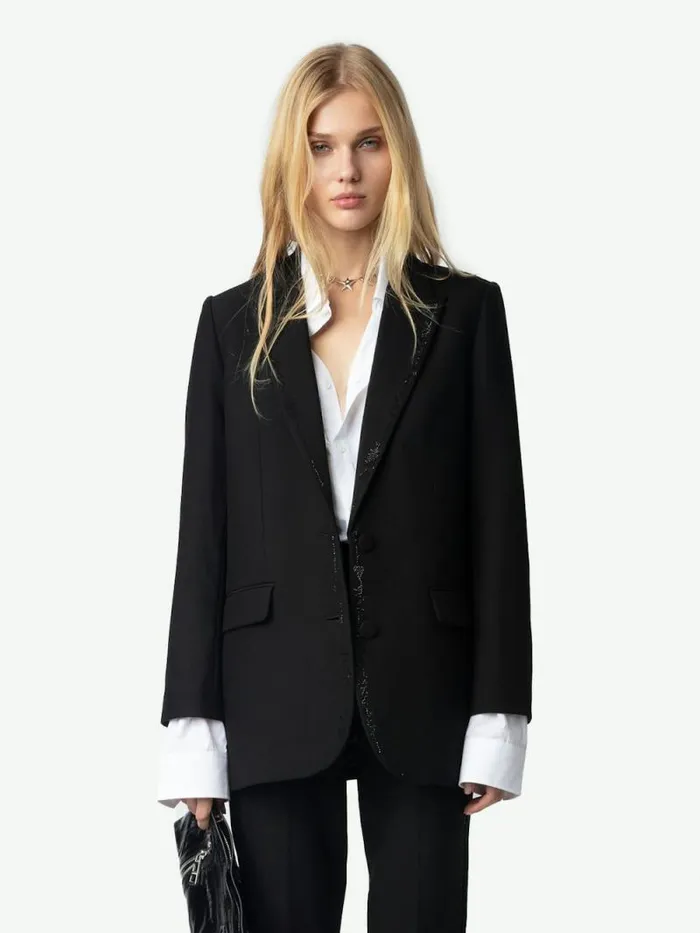Women Zadig and Voltaire Jackets and Coats Viva Blazer Black Women Zadig and Voltaire Jackets and Coats Viva Blazer Black