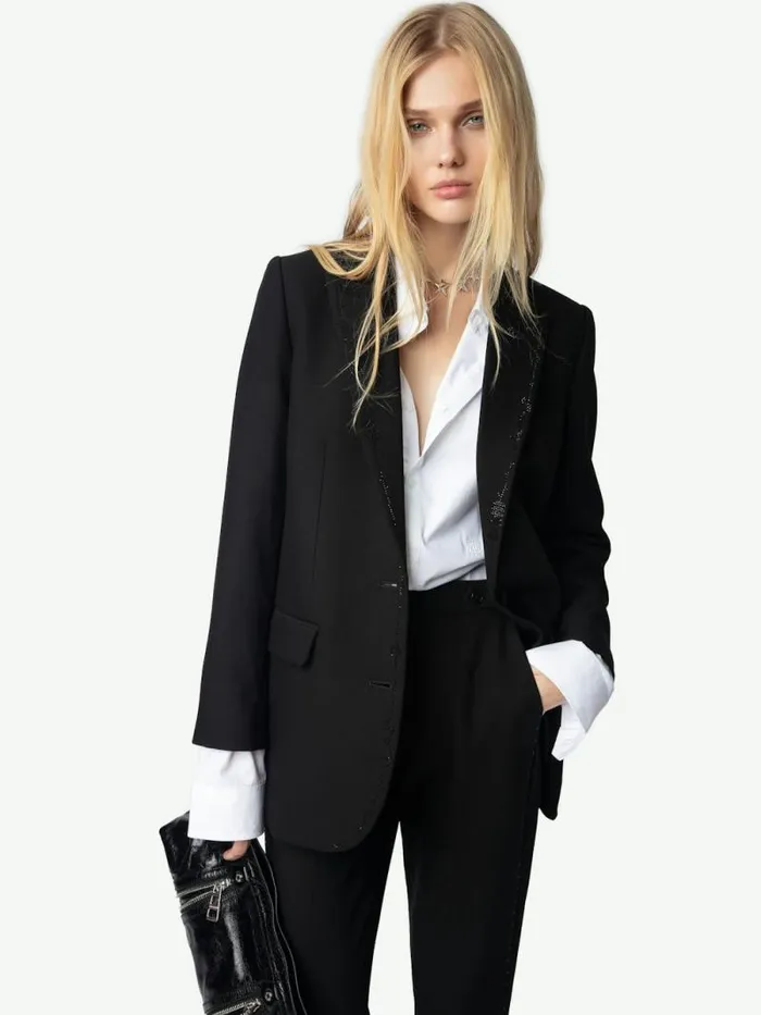 Women Zadig and Voltaire Jackets and Coats Viva Blazer Black Women Zadig and Voltaire Jackets and Coats Viva Blazer Black
