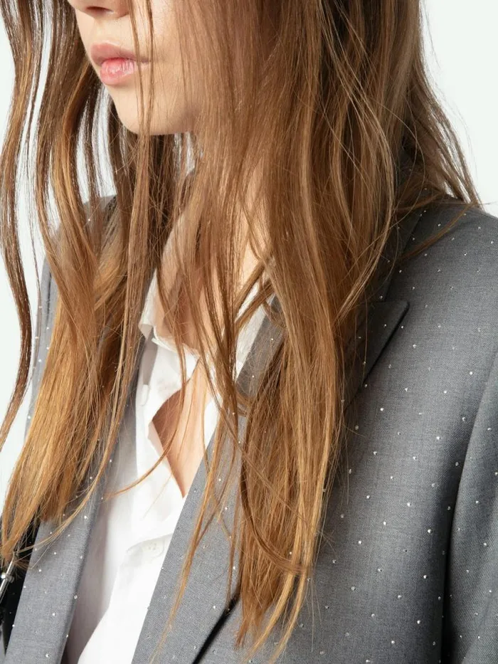 Women Zadig and Voltaire Suiting Valse Blazer Gris Chine Women Zadig and Voltaire Suiting Valse Blazer Gris Chine