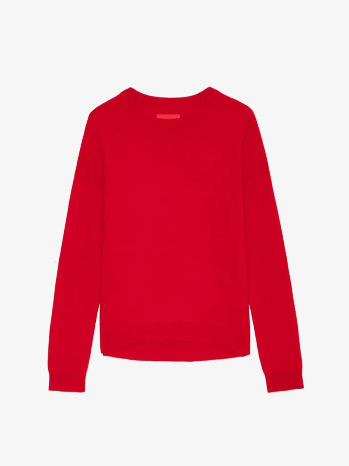 Women Zadig and Voltaire Sweaters and Cardigans Cici Patch Cashmere Sweater Cerise
