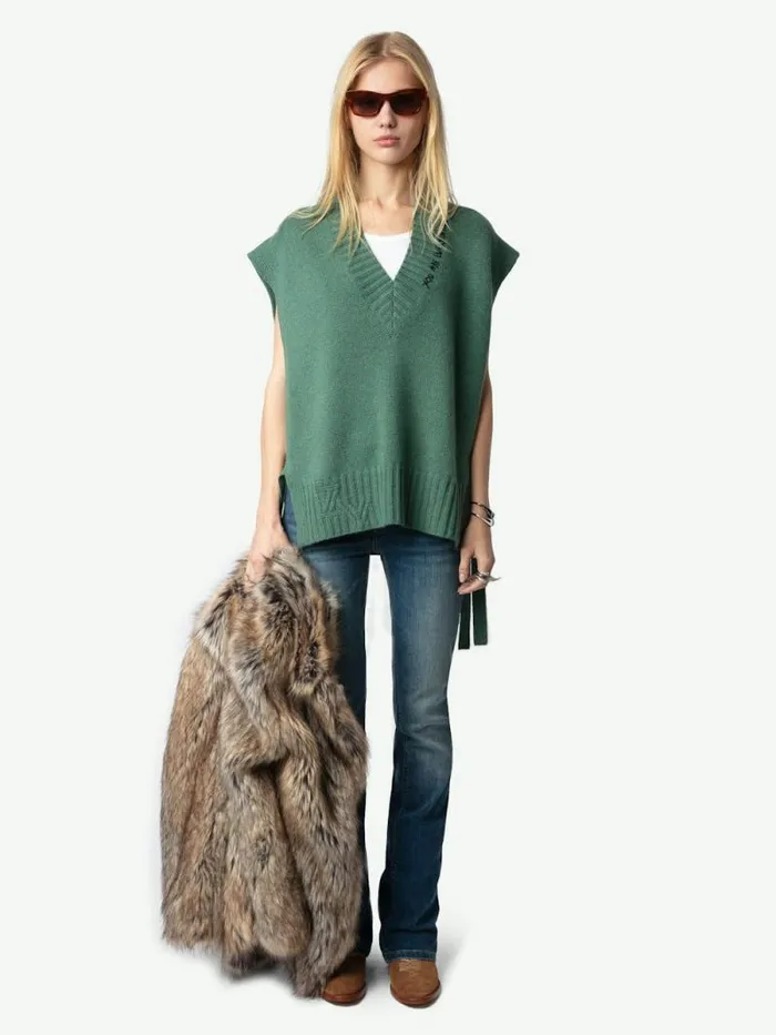 Women Zadig and Voltaire Sweaters and Cardigans Maddy Cashmere Sweater Coriander