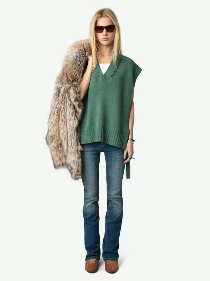 Women Zadig and Voltaire Sweaters and Cardigans Maddy Cashmere Sweater Coriander