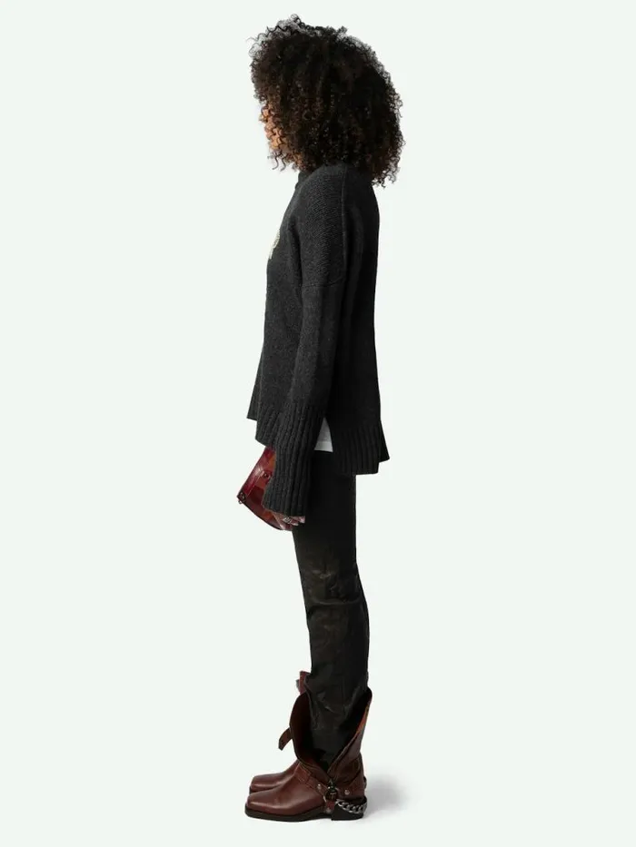 Women Zadig and Voltaire Sweaters and Cardigans Malta Sweater Anthracite