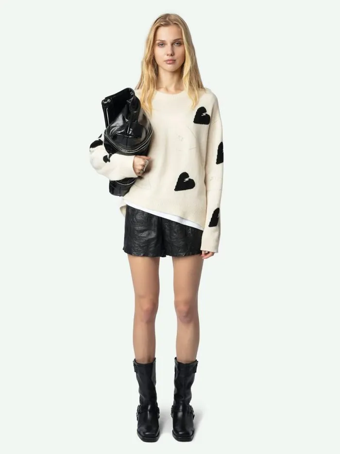 Women Zadig and Voltaire Sweaters and Cardigans Markus Cashmere Sweater Ecru
