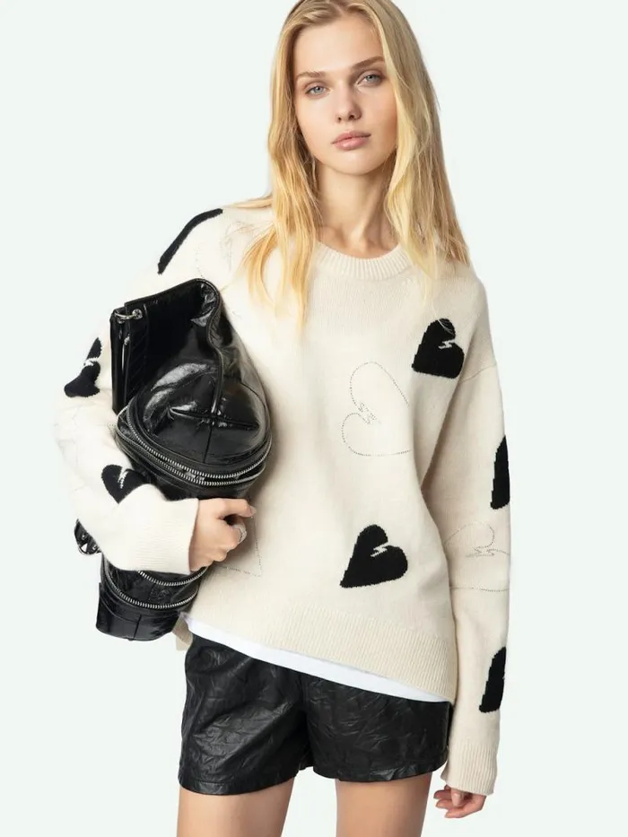 Women Zadig and Voltaire Sweaters and Cardigans Markus Cashmere Sweater Ecru