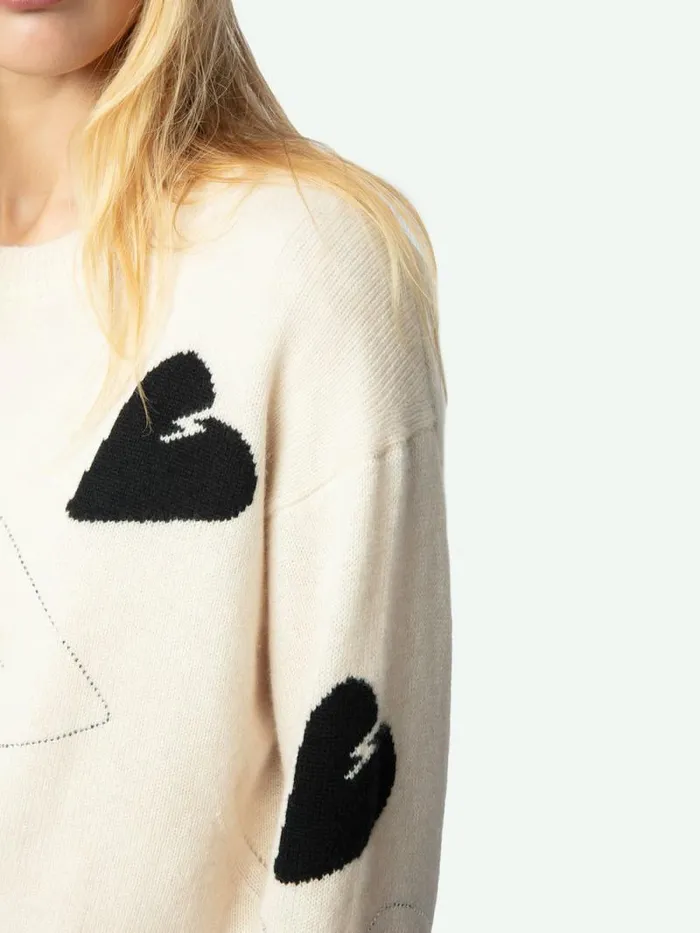 Women Zadig and Voltaire Sweaters and Cardigans Markus Cashmere Sweater Ecru