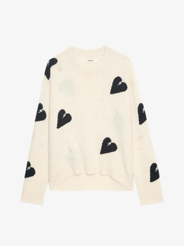 Women Zadig and Voltaire Sweaters and Cardigans Markus Cashmere Sweater Ecru