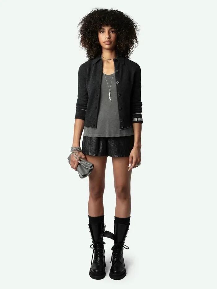 Women Zadig and Voltaire Sweaters and Cardigans Voltia Cashmere Cardigan Anthracite