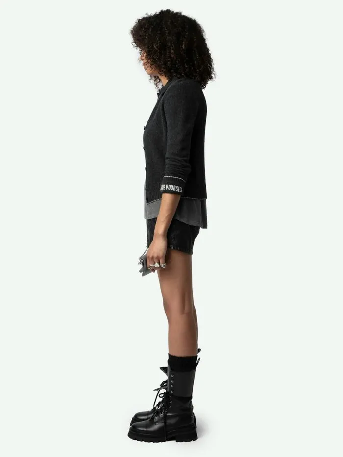 Women Zadig and Voltaire Sweaters and Cardigans Voltia Cashmere Cardigan Anthracite