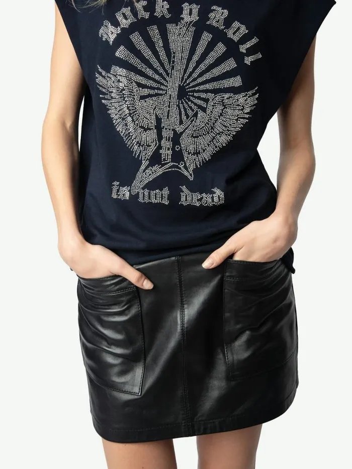 Women Zadig and Voltaire TShirts Cloe Tank Top Encre Women Zadig and Voltaire TShirts Cloe Tank Top Encre
