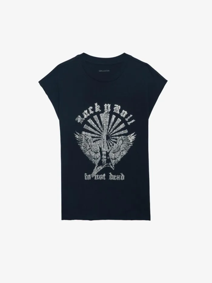 Women Zadig and Voltaire TShirts Cloe Tank Top Encre Women Zadig and Voltaire TShirts Cloe Tank Top Encre