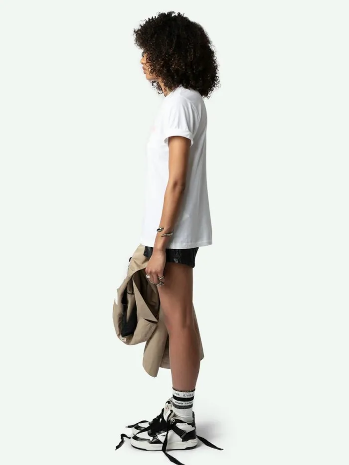 Women Zadig and Voltaire TShirts Edwin Hearts Tshirt White Women Zadig and Voltaire TShirts Edwin Hearts Tshirt White