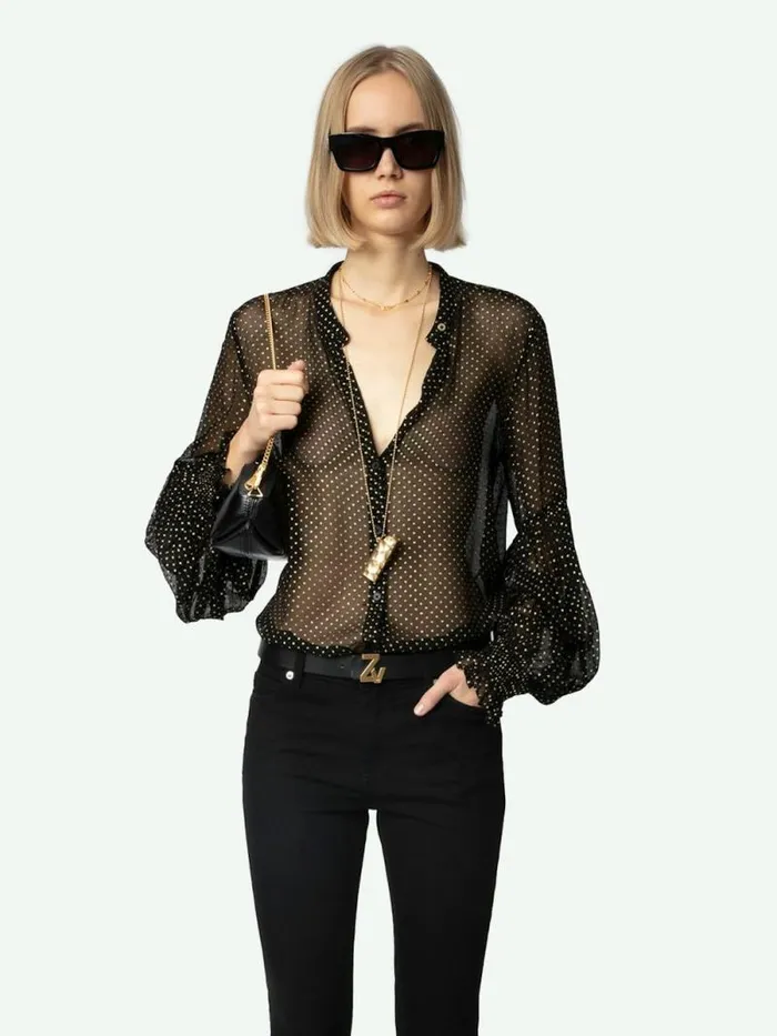 Women Zadig and Voltaire Tops and Shirts Tandy Blouse Black