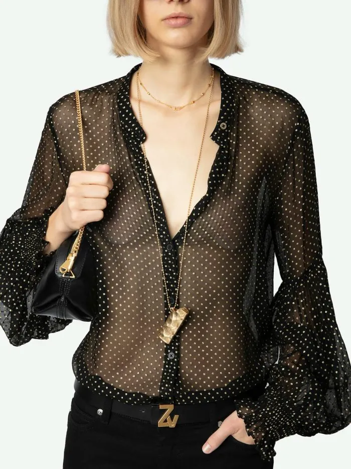 Women Zadig and Voltaire Tops and Shirts Tandy Blouse Black