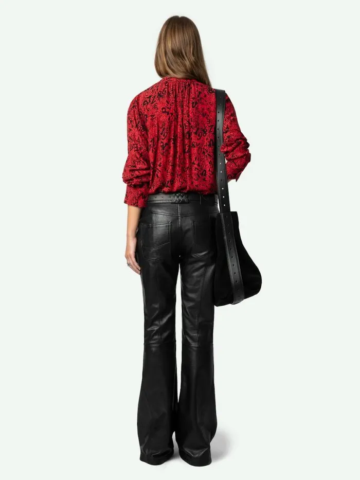 Women Zadig and Voltaire Tops and Shirts Tink Blouse Crimson Women Zadig and Voltaire Tops and Shirts Tink Blouse Crimson