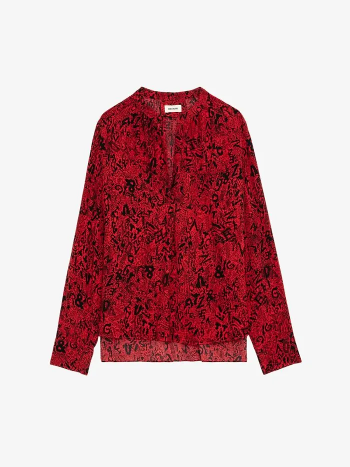 Women Zadig and Voltaire Tops and Shirts Tink Blouse Crimson Women Zadig and Voltaire Tops and Shirts Tink Blouse Crimson