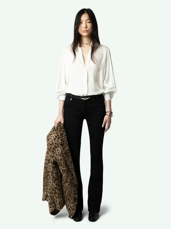 Women Zadig and Voltaire Tops and Shirts Trenta Satin Blouse Judo