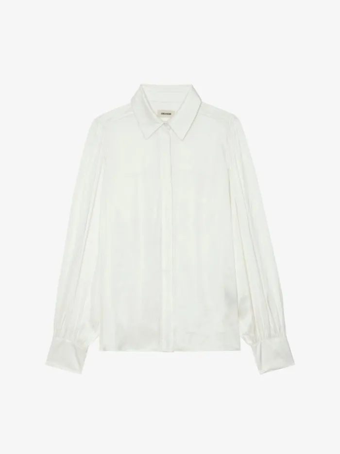 Women Zadig and Voltaire Tops and Shirts Trenta Satin Blouse Judo Women Zadig and Voltaire Tops and Shirts Trenta Satin Blouse Judo