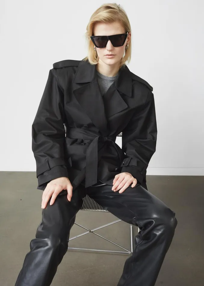 Women Ziggy Long Leather Pants 8211 Black The Frankie Shop Bottoms