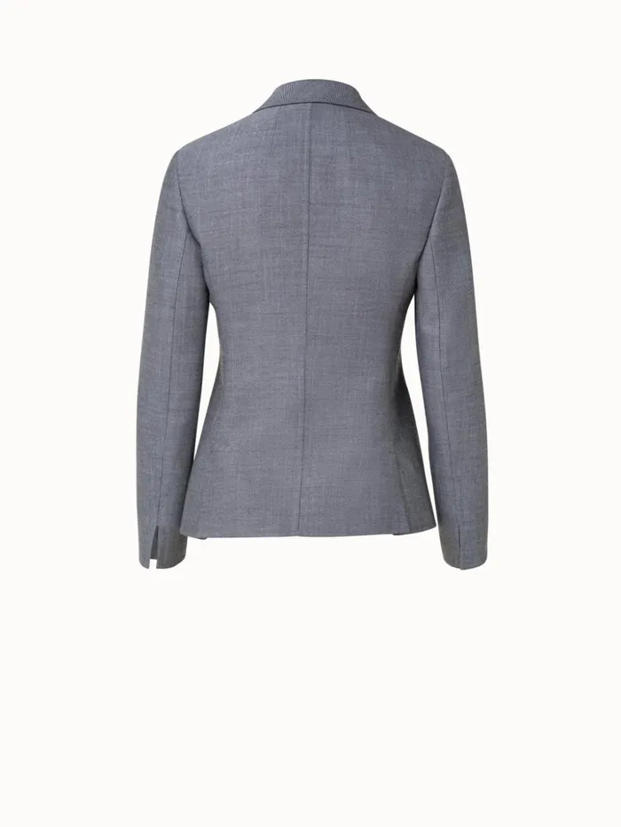 Wool DoubleFace Jacket Graphite Women Akris Jackets