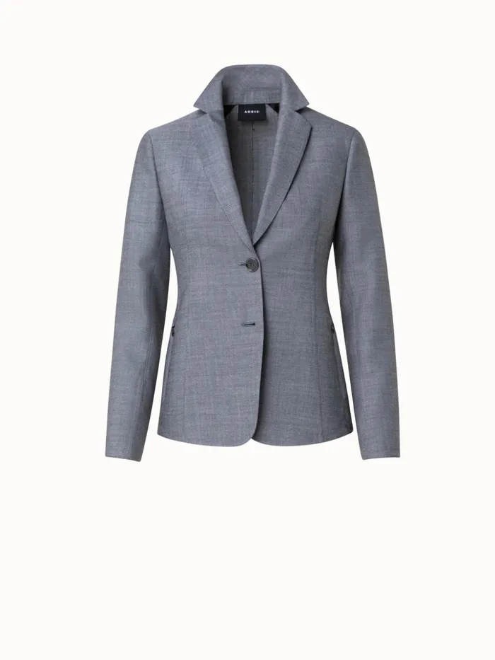 Wool DoubleFace Jacket Graphite Women Akris Jackets