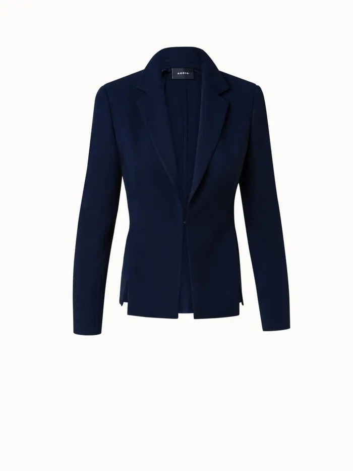 Wool DoubleFace Jacket Navy Women Akris Jackets