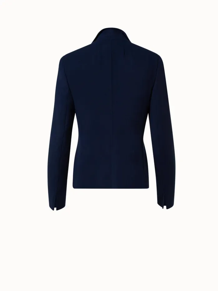Wool DoubleFace Jacket Navy Women Akris Jackets