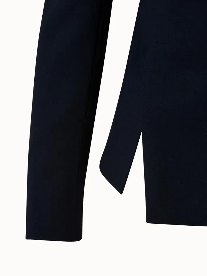 Wool DoubleFace Jacket Navy Women Akris Jackets