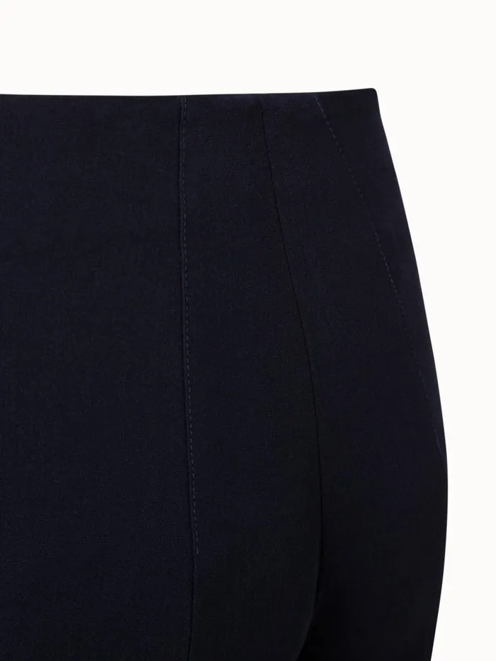 Wool DoubleFace Pants With Slim Leg Navy Women Akris Pants